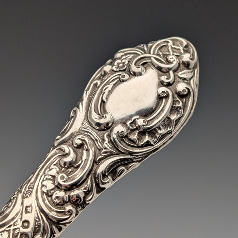 1897 年英國古董純銀手柄大紐帶掛鉤 Henry Matthews